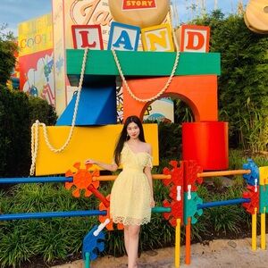 Self Portrait Charming Yellow Lace Dress
